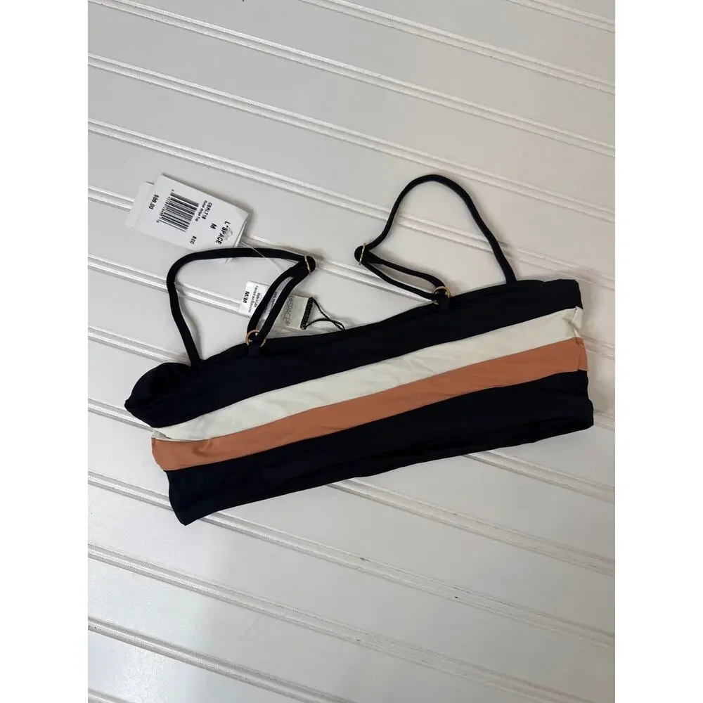 NWT L Space Rebel Striped Swim Top & Brittany Bikini Bottom Surf BUNDLE Size M